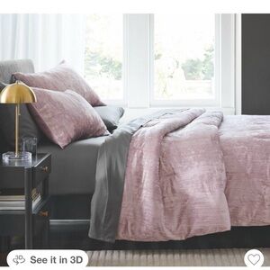 Threshold Velvet comforter Set - mauve full/queen